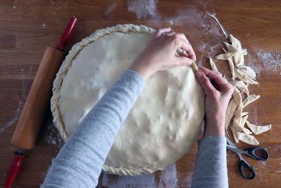Fluted dough for Croatian pizza