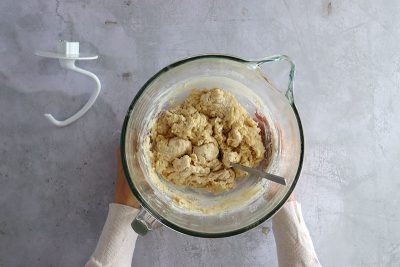 mixing dry and wet ingredients