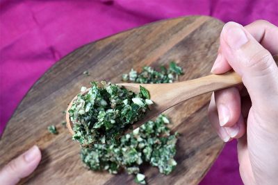 Croatian pešt pancetta pesto