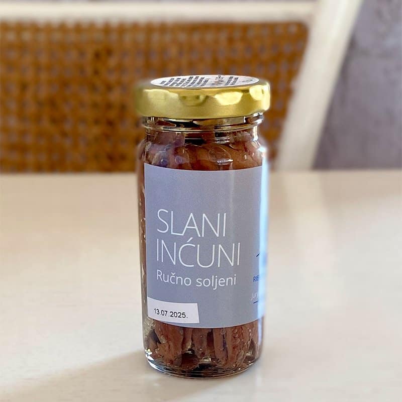 Croatia food salted anchovies