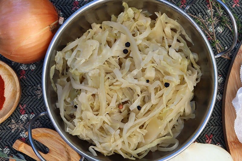 shredded sauerkraut